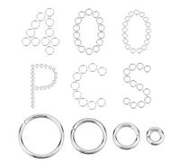 SUNNYCLUE 1 Caja de 400 Piezas de 304 Anillos de Acero Inoxidable Gruesos Y Fuertes para Saltar, Anillos de Metal Plateado para Manualidades, Conector Liso Pulido, Anillos para Hacer Joyas