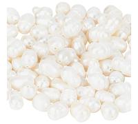 SUNNYCLUE 1 caja de 43 ~ 45 cuentas de perlas de agua dulce de 5,5 ~ 6,5 mm, cuentas naturales cultivadas en agua dulce, ovaladas, forma de arroz, cuentas sueltas blancas barrocas para hacer joyas,