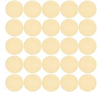 SUNNYCLUE 1 Caja de 50 Etiquetas Redondas Doradas de Latón para Grabado Disco Plano de Metal de 25mm para Collares Sellos Etiquetas con Orificio para Grabar Joyas Mascotas Plantas Puertas Manualidade