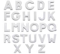 SUNNYCLUE 1 caja de 52 piezas de 26 estilos de Letras Del Alfabeto Cuentas de Aleación Dijes Deslizantes Arte de Metal A Granel Letras 3D AZ Alfabetos Cuentas Alfabéticas Sueltas para Hacer Joyas Coll