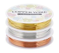 SUNNYCLUE 12.8M Alambre de Cobre para Joyería 0.8mm Calibre 20 Oro Plata Alambre para Artesanía Alambre para Joyería Alambre de Cobre Puro Desnudo Alambres para Artesanía de Joyería Alambre para