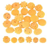SUNNYCLUE 48 UNIDS 6 Estilos Galletas Artificiales Simulación Postre Mini Galletas Falsas Pasteles Realistas Resina 3D Lindo Modelo Kawaii para Fabricación de Joyas Scrapbooking Adornos Decoración de