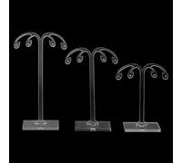SUNNYCLUE 6 soporte de Acrílico para Pendientes de 3 tamaños con Forma de Árbol, Expositor de Joyas de Acrílico Transparente, Torres de Joyería, Organizador Colgante para Pendientes, para Vender Y Alm