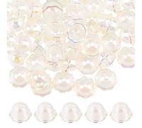 SUNNYCLUE 60 Pieza de Cuentas de Flores Acrílicas con Forma de Trompeta Grandes de 2.4 x 1.55cm, con Forma de Medusa, Transparente, Espaciador Estético, Accesorios para Joyería, Campanillas de Viento