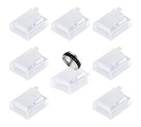 SUNNYCLUE 8 Soporte de Exhibición de Anillo Acrílico Transparente de Plástico Transparente Cuadrado Soportes de Almacenamiento Organizador de Exhibición para Joyería Torres Bodas Anillos Hombres