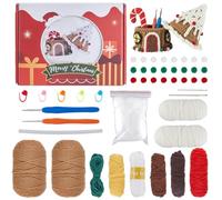 SUNNYCLUE Kit de Tejido Navideño Kit de Crochet para Principiantes Kits de Crochet Kit de Crochet para Principiantes con Videotutoriales Paso A Paso Kits para Aprender A Tejer A Crochet para Principia