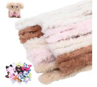 SUNNYCLUE Limpiadores de Pipa de Piel de 70 colores, 5 unidad, Gruesos, para Manualidades, de 39.4,{6} cm de Fibra Extragrandes, de Vellón Coral, Tallos de Chenilla, Suministros para Manualidades, Pro