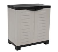 Sunnydaze - clóset de almacenamiento no empotrado con puertas y estante ajustable, montaje sin herramientas, gris, 25.5 pulgadas de alto