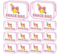 Sunnymove 12 bolsas de maquillaje para niñas y mujeres, bolsa de maquillaje de PVC transparente a granel, bolsa de regalo deportiva, bolsa de aseo de viaje, para regalos de equipo, recuerdos de fiesta
