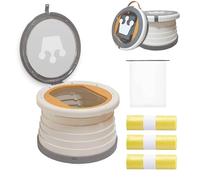 SunnySmile Orinal portátil de viaje, orinal de coche, asiento de orinal portátil para viajes de niños pequeños, con bolsa de basura, se aplica al asiento de inodoro de emergencia para coche, camping,