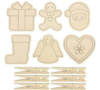 Sunnysue 101-18 - Soportes de Madera de Santa & Co., 6 Piezas