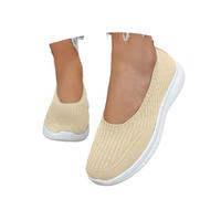 Sunnyuk Bambas Mujer Sandalias Cerradas Y Ortopédicos Sneakers Clásicos Slip-On, La Salvación De Los Perezosos - Se Ponen Quitan En Un Segundo, Ahorrando Tiempo Esfuerzo Mocasines Ortopédicas Beige