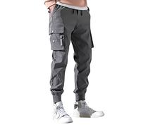 Sunnyuk Calças Fato Treino Homem con Múltiples Bolsillos para Caminar para Pantalón de Trabajo Pantalón de Carga de Combate del Ejército Pantalones