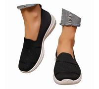 Sunnyuk Schecker Mujer Mocasines Ortopédicas, Ligero Como Una Pluma Material Ultraligero, Sin Carga Al Caminar Antideslizantes Para Verano Bambas Ligeras Nero