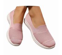 Sunnyuk Schecker Mujer Mocasines Ortopédicas, Ligero Como Una Pluma Material Ultraligero, Sin Carga Al Caminar Antideslizantes Para Verano Bambas Ligeras Rosa