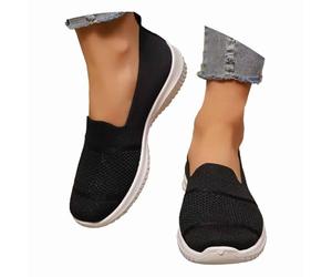 Sunnyuk Schecker Mujer Mocasines Ortopédicas, Ligero Como Una Pluma Material Ultraligero, Sin Carga Al Caminar Antideslizantes Para Verano Bambas Ligeras Nero