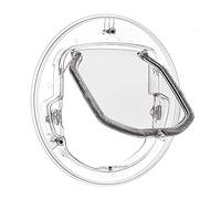 Sunnyushine Puerta con solapa para gatos y perros y mascotas, puerta grande para ventanas correderas de cristal con 4 posibilidades de bloqueo, puerta de gato