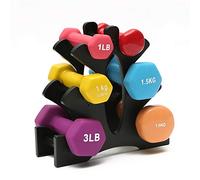 Sunnyushine Soporte para mancuernas de gimnasio, soporte para mancuernas de fitness, accesorios para ejercicios deportivos, soporte para barras de pesas de 3 niveles