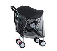 Sunnyushine Toldo parasol para cochecito, parasol para cochecito de bebé y tienda opaca con red para insectos, techo para cochecito, accesorios de protección parasol anti-UV