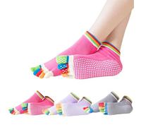 Sunolkie Calcetines con dedos separados, calcetines de camping coloridos para camping, yoga y uso diario, regalo de cumpleaños ideal (3 colores, 3 pares), 1 rosa + 1 gris claro + 1 morado claro, Talla