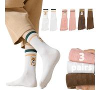 Sunolkie Calcetines de yoga antideslizantes para mujer, 3 pares de calcetines con los dedos para pilates antideslizantes para yoga, pilates, ballet, danza, fitness, baile de pies descalzos, gimnasia