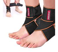 Sunolkie Tobillera deportiva para distorsión - Tobillera ajustable - Elástica y transpirable Banda elástica tobillo para daños a los ligamentos y tendinitis, hombre y mujer talla única (2)