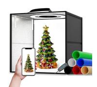 Sunowl Caja De Luz Fotografía 40cm,Portátil Caja de Luces Fotografía Profesional 120 Luces LED,Tienda Luz Disparo Ajustable Colores Temperatura, Kit Iluminación Fotografía de 6 Láminas de Fondo de PVC
