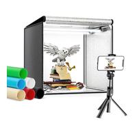 Sunowl Caja De Luz Fotografía,Portátil Caja de Luces Fotografía Profesional 86 Luces LED,Tienda Luz Disparo,Kit Iluminación Fotografía de 6 Láminas de Fondo de PVC(50x50x50)