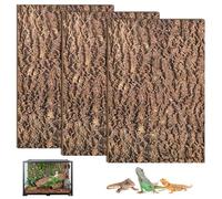 SUNOYA 3 paneles traseros de terrario, corteza de corcho, 20 x 30 cm, aspecto de corteza de árbol natural, resistente a la putrefacción, resistente a la putrefacción, placa de fondo, superficie de