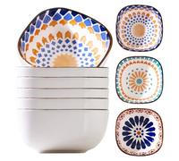 SUNOYA 6 cuencos de postre de cerámica de 200 ml, cuencos de postre de porcelana, tazas, cuencos para especias, cuencos para salsas, para entrantes, salsa de soja, salsa de soja, vinagre