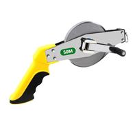 SUNOYA Cinta Métrica De Acero 50m, Cinta Métrica De Alta Precisión, Cinta Métrica Milimétrica De Topógrafo, Con Mango Para Casa, Jardín, Obra, Medición De Grandes Áreas