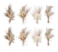 SUNOYA Flores Secas Naturales - 8 Pcs Pequeñas para Marco De Fotos, DIY, Fiesta En Casa y Decoraciones De La Boda - Ramos De Flores Secas