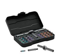 SUNOYA Juego de destornilladores magnéticos 24 en 1, multi-bit, carraca con mango extraíble, para bricolaje y electrónica