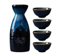 SUNOYA Juego De Sake De Cerámica,Juego De Sake Japonés De Cerámica,Tazas De Sake Japonesas,Juego De Sake Tradicional para El Hogar,Sala De Estar,Salón De Té,Taberna(Oficina)