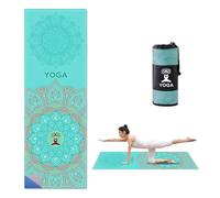 SUNOYA Toalla De Yoga Antideslizante 185 × 63 CM, Toalla para Esterilla De Yoga, Secado Rápido, con Malla De Microfibra, Manta De Yoga para Colchonetas, Pilates Yoga Caliente, Gimnasio Playa