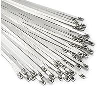 sunplustrade 100pcs 11,8 pulgadas Acero inoxidable Escape Wrap multiusos Cable de bloqueo Zip Ties