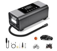 SUNPOW Compresor Aire Portatil, Inflador Ruedas Coche Portatil de 150 PSI DC de 12 V, Cilindro Doble de Metal, Pantalla Táctil LCD, Adecuado para Camionetas, SUV, Automóviles