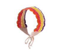 Sunproof - Diadema de ganchillo para mujer, diseño de rayas, rectangular, turbante y elástico, accesorios para el cabello