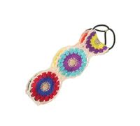 Sunproof - Diadema de ganchillo rectangular para mujer, diseño de flores, turbante elástico, accesorios de primavera