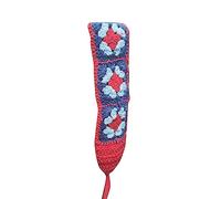 Sunproof - Diadema de ganchillo rectangular para mujer, diseño de flores, turbante elástico, accesorios para el cabello