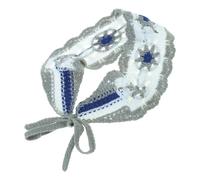 Sunproof - Diadema de ganchillo rectangular para mujer, diseño de flores, turbante y elástico, accesorio para el cabello, pañuelo de punto