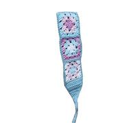 Sunproof - Diadema de ganchillo rectangular para mujer, diseño de flores, turbante y elástico, accesorios para el pelo de ganchillo para mujer, diadema de ganchillo de lana de punto con bonito patrón