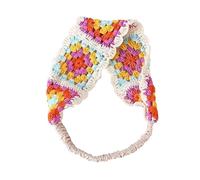 Sunproof - Diadema de ganchillo rectangular para mujer, turbante elástico, turbante dulce, accesorios para el cabello de primavera, diadema de ganchillo para mujer, diadema de ganchillo a prueba de