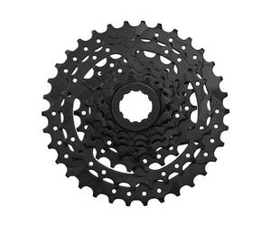 SUNRACE Cassetta 7V x 11/34 Denti in Acciaio Argento-Corpetto Unisex Adulto, Negro, Única