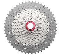 Sunrace CSMZ90 12-Speed Cassette 11-50T. Metallic, Adultos Unisex, Plata/Rojo, ESTANDAR