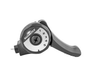 SUNRACE | Pulsador De Cambio M20 5v - Mando de cambio SunRace M20 Index 5V derecho (trasero). Ajustador de cable 5 velocidades Peso: 64,5 g Cable pulido y galvanizado