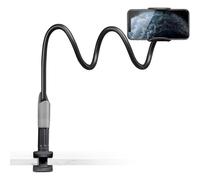 Sunrain Gooseneck Mobile Phone Holder, Clip-on Universal Lazy Mounting Clip, Hands-free Flexible Long-arm Bracket Handle, Suitable Compatible with Tab