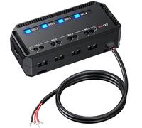 sunree Caja de fusibles universal de 12 V, 20 A, para coche, moto, bloque de fusibles, luz indicadora LED, resistente al , portafusibles para coche y motocicleta