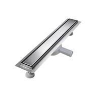 Sunrik Canaleta de Ducha 50 Cm, Sifón 360°, Desodorante y Filtro de Pelo | para baldosas, extraplana, de acero inoxidable, Canal Ducha de Acero Inoxidable con Sifón y Filtros
