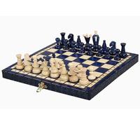 Sunrise Chess - Juego de ajedrez (tamaño compacto, máximo placer de juego), color azul